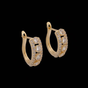 Candongas Huggies Quartet Crystal (Triple Engaste) 14mm