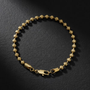 Pulsera Italiana Balines Diamantados de 4 mm y 20 cms