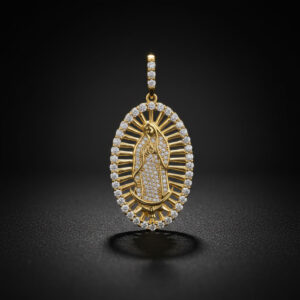 Dije Virgen de Guadalupe Resplandor (Cristales Swarovski)