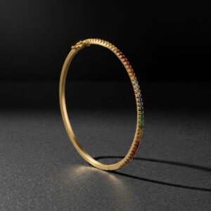 Brazalete Rígido Slim (Circonias Multicolor o Cristal)
